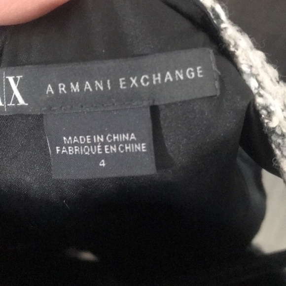 A/X Armani Exchange Sleaveless Tweed Vegan Leather Trim Taupe Sheath Dress - Picture 3 of 7